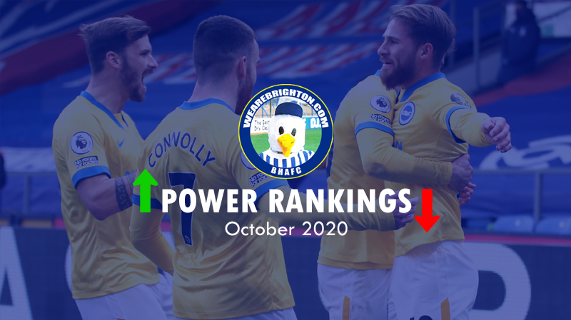 The WAB Power Rankings rate every Brighton player out of 100 for their efforts in October 2020 to find the best performer