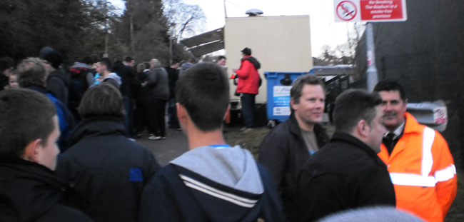 The food facility in the Withdean Stadium away end