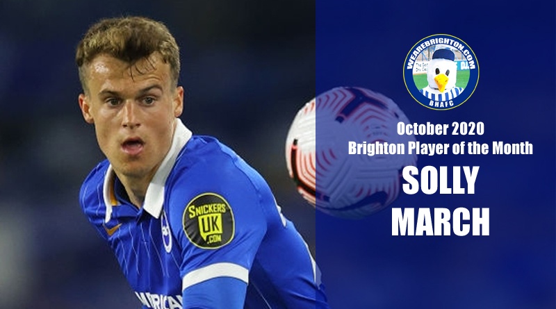 Solly March has been voted as our WAB October 2020 Brighton Player of the Month