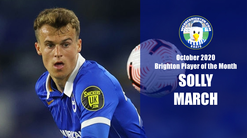 Solly March has been voted as our WAB October 2020 Brighton Player of the Month