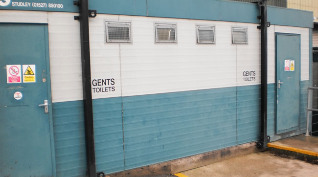 The Withdean Stadium away end toilets