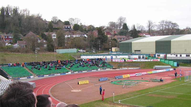 Withdean Stadium's away end was considered the worst stand in the Football League between 2005 and 2011