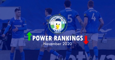 The WAB Power Ranking rate each Brighton player who played at least 15th minutes in November for their efforts