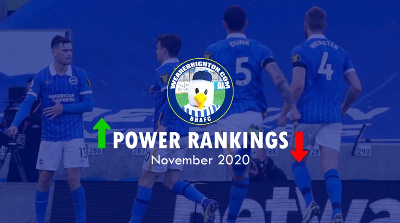 The WAB Power Ranking rate each Brighton player who played at least 15th minutes in November for their efforts