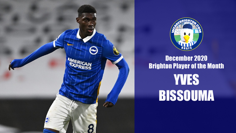 Yves Bissouma has been voted as the WAB Brighton Player of the Month for December 2020