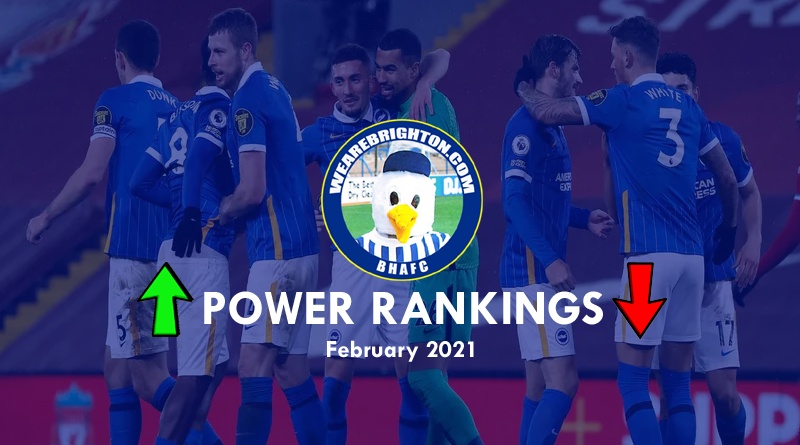 The WAB Power Rankings rate the best Brighton & Hove player in February 2021