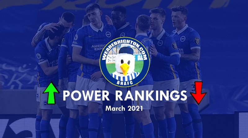 The WAB Power Rankings rate the best Brighton & Hove player in March 2021