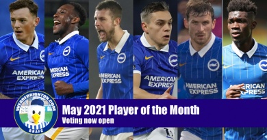 The candidates for the WeAreBrighton.com May 2021 Brighton Player of the Month