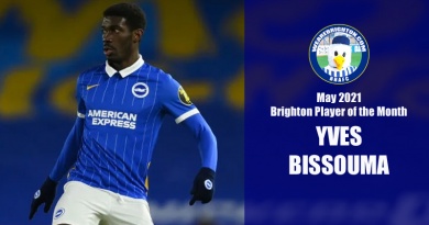 Yves Bissouma has been voted as WAB April 2021 Brighton Player of the Month for May 2021