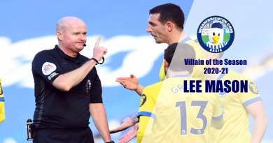 Lee Mason was voted as WAB Villain of the Season following the penalty farce when Brighton lost 1-0 at West Bromwich Albion