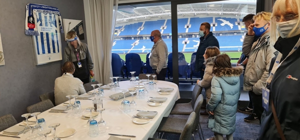 A hospitality box at the Amex Stadium seen on the Amex Tour