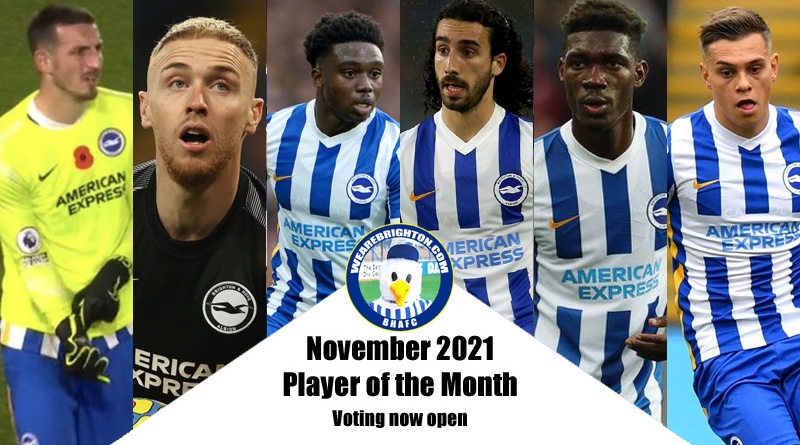 Voting is now open in the WAB Brighton Player of the Month poll for November 2021