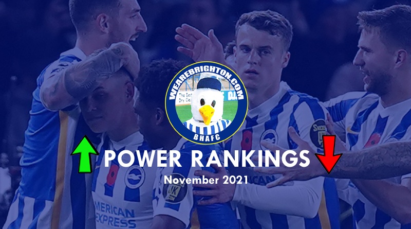 The WAB Power Rankings rate the best Brighton & Hove Albion player in November 2021