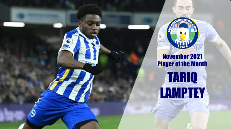 Tariq Lamptey has been voted as Brighton Player of the Month for November 2021