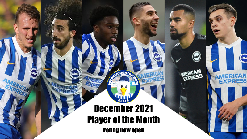 Voting is now open in the WAB Brighton Player of the Month poll for December 2021