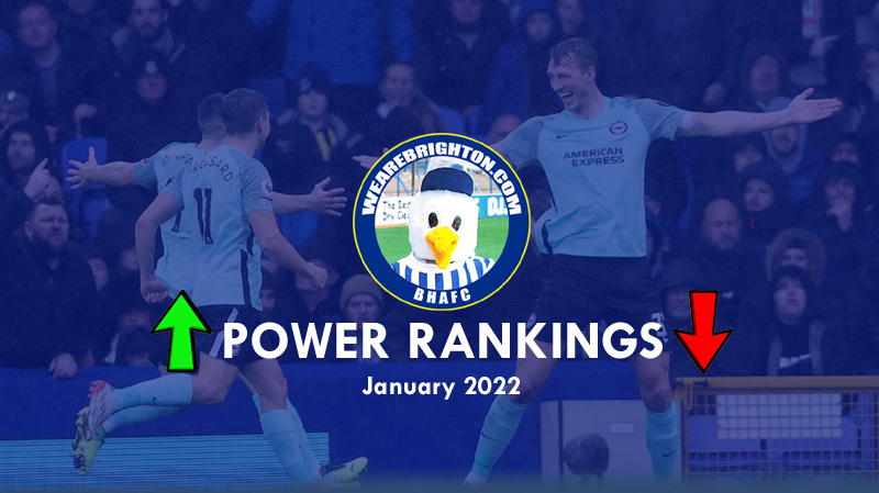 The WAB Power Rankings rate the best Brighton & Hove Albion player in January 2022