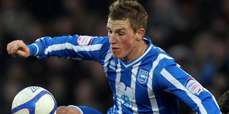 Chris Wood playing for Brighton in the 2010-11 season