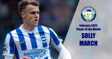 Solly March has been voted as Brighton Player of the Month for February 2022