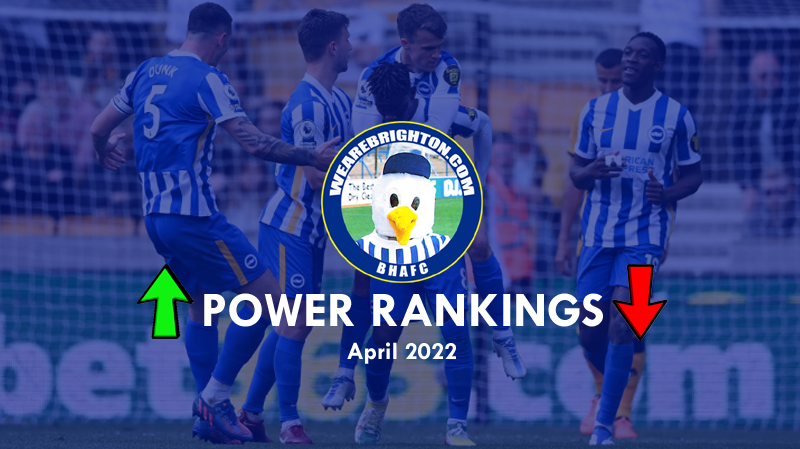 The WAB Power Rankings rate the best Brighton & Hove Albion player in April 2022