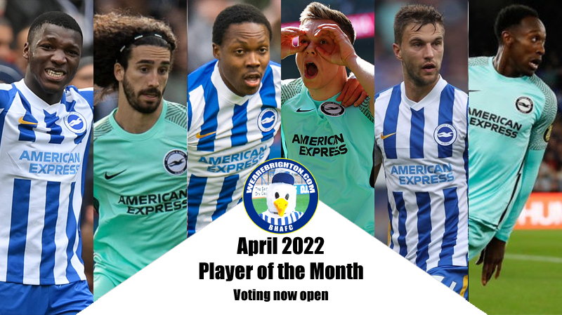 Voting is now open in the WAB Brighton Player of the Month poll for April 2022