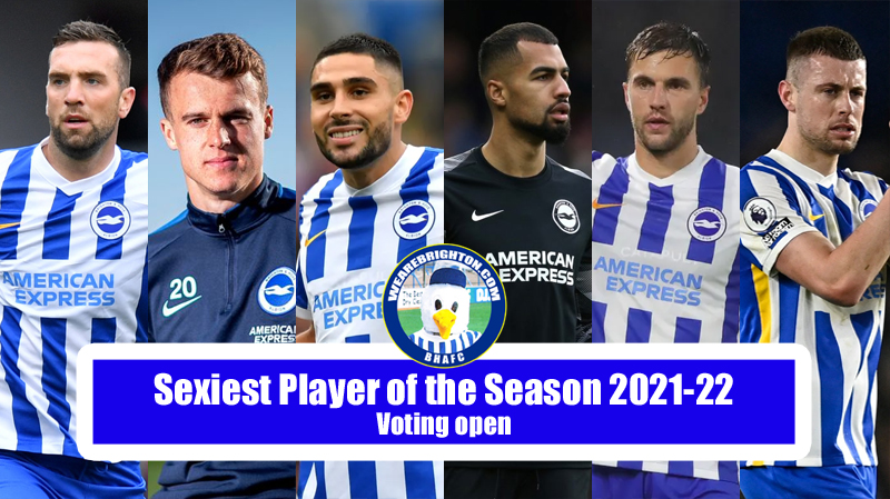 Shane Duffy, Solly March, Neal Maupay, Robert Sanchez, Joel Veltman and Adam Webster are nominations for Brighton Sexiest Player of the Season at the WAB awards 2021-22