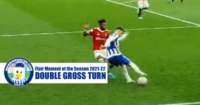 Pascal Gross producing a Double Cruyff Turn on Fred when Brighton beat Manchester United 4-0 has been voted WAB Flair Moment of the Season