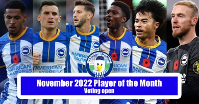 The nominations for the WAB November 2022 Brighton Player of the Month award