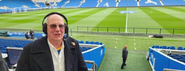 Tony Noble joined the BBC Radio Sussex commentary team for Brighton v Aston Villa at the Amex