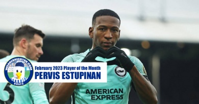 Pervis Estupinan has been voted as WAB Brighton Player of the Month for February 2023