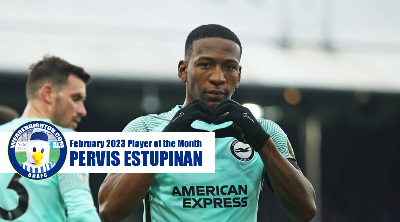 Pervis Estupinan has been voted as WAB Brighton Player of the Month for February 2023