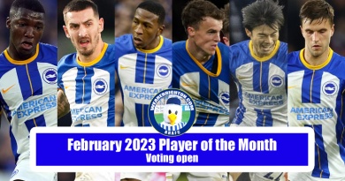 The nominations for the WAB February 2023 Brighton Player of the Month award