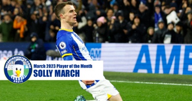 Solly March has been voted as WAB Brighton Player of the Month for March 2023