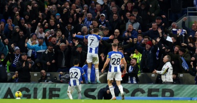 Solly March scored twice for Brighton against Liverpool in January of the 2022-23 season
