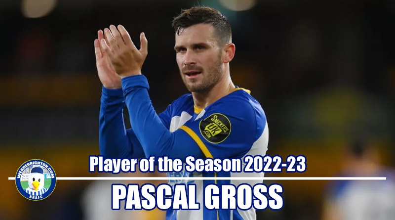 Pascal Gross has been voted WAB Brighton Player of the Season 2022-23