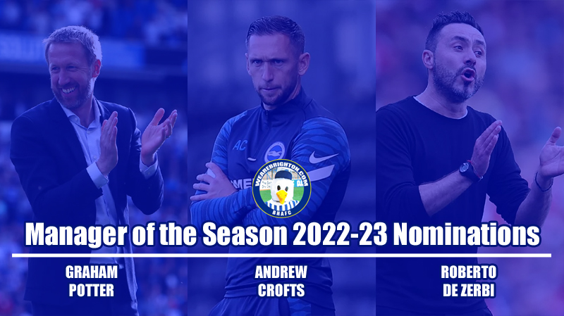 The nominations for Manager of the Season in the WAB Brighton 2022-23 Awards