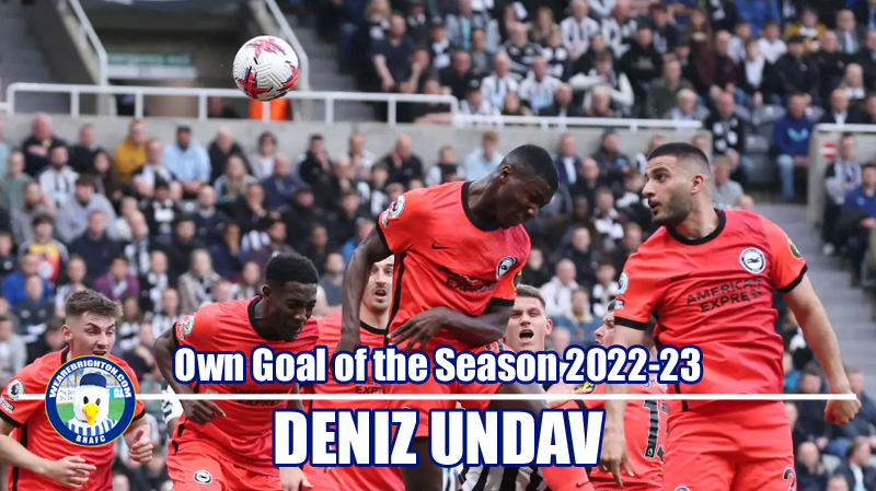 Deniz Undav has won WAB Brighton Goal of the Season 2022-23 for his stunning header against Newcastle United