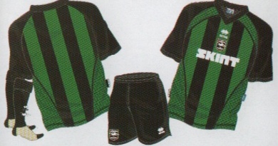 Brighton fans voted to have a green and black away kit for the 2005-06 season
