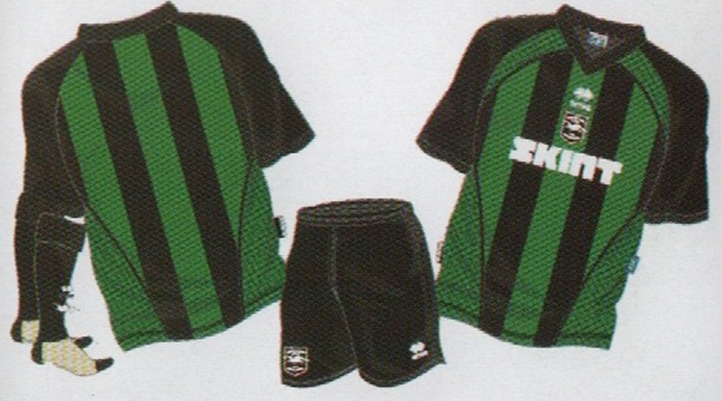 Brighton fans voted to have a green and black away kit for the 2005-06 season