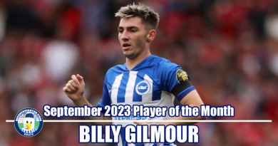 Billy Gilmour has won WAB Brighton September 2023 Player of the Month