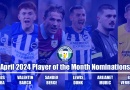 The nominations for the WAB April 2024 Brighton Player of the Month