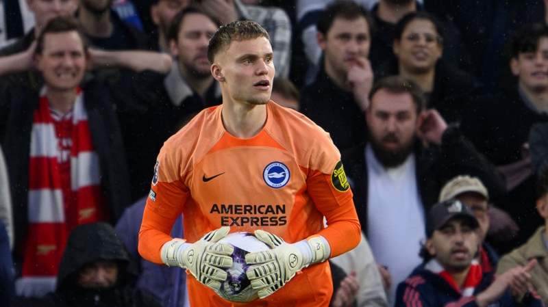 Bart Verbruggen topped the Brighton player ratings for April 2024