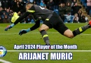 Arijanet Muric has won WAB Brighton April 2024 Player of the Month