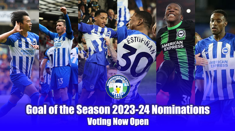 The nominations for Goal of the Season at the WAB Brighton Awards 2023-24