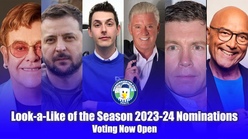 The nominations for Look-a-Like of the Season at the WAB Brighton Awards 2023-24