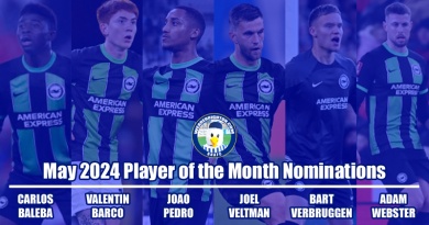 The nominations for the WAB May 2024 Brighton Player of the Month