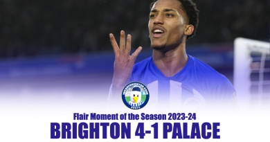 Joao Pedro wins Brighton Flair Moment 2023-24 for his celebration in the 4-1 win over Crystal Palace