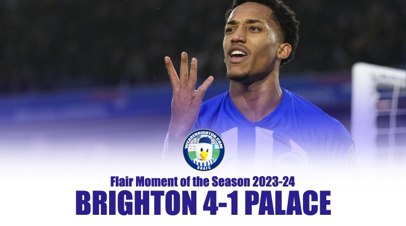Joao Pedro wins Brighton Flair Moment 2023-24 for his celebration in the 4-1 win over Crystal Palace