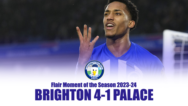 Joao Pedro wins Brighton Flair Moment 2023-24 for his celebration in the 4-1 win over Crystal Palace