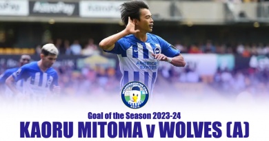 Kaoru Mitoma against Wolves has been voted WAB Brighton Goal of the Season 2023-24