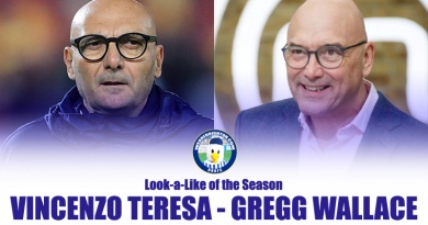 Brighton coach Vincenzo Teresa and Gregg Wallace have been voted WAB Look-a-Like of the Season 2023-24 for the second year running